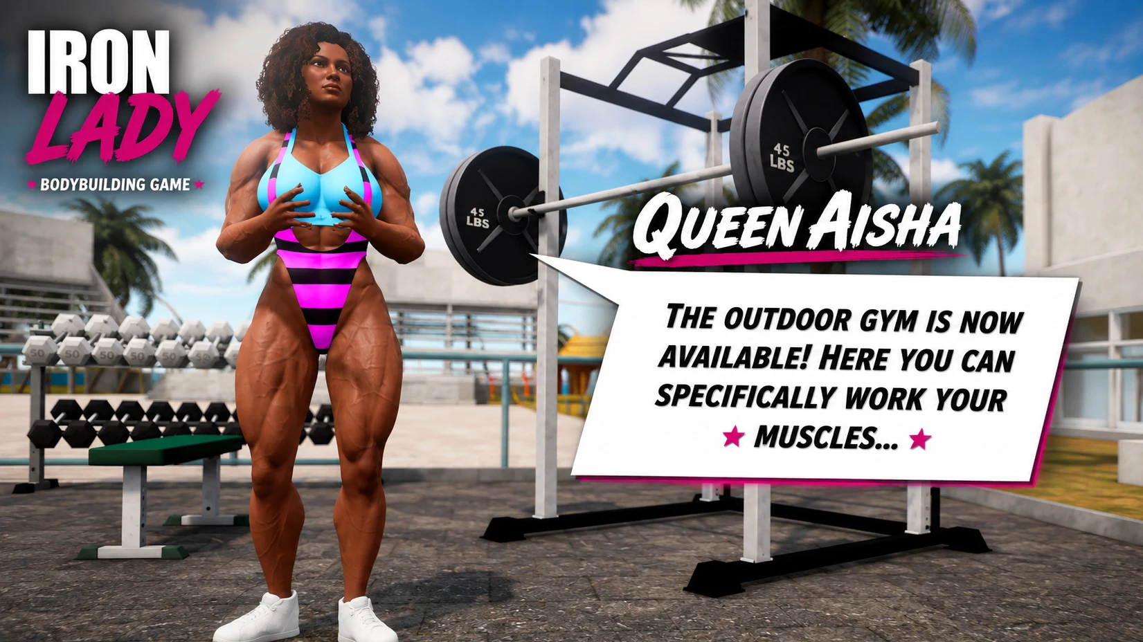 Iron Lady: Bodybuilding game screenshot